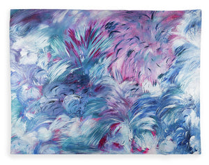 "Fireworks And Flowers"  Kathleen Sullivan Original Painting - Blanket